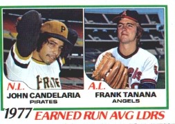 1978 Topps Baseball Cards      207     John Candelaria/Frank Tanana LL DP